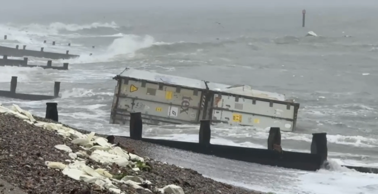 Banana container debris continues to cause coastal damage in West Sussex